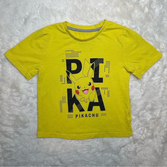 Pokémon T-Shirt Yellow & Black Size 6 - Picture 1 of 16